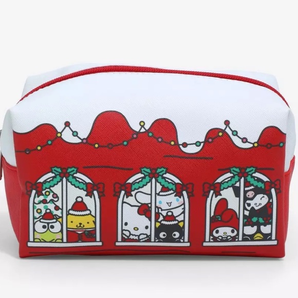 BioWorld Hello Kitty & Friends holiday cosmetic bag -HK - Picture 1 of 8